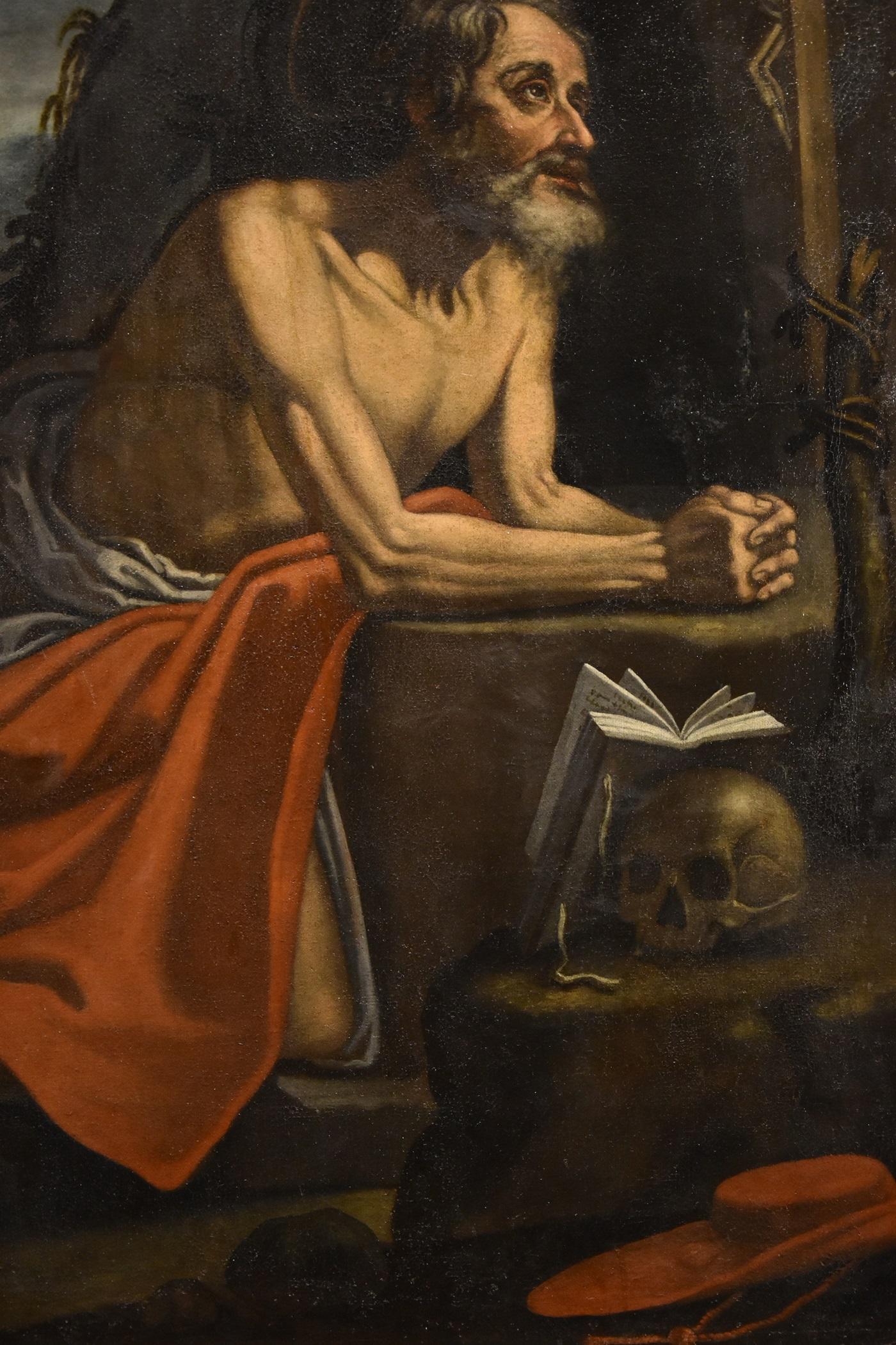 Saint Jerome De Somer Paint Oil on canvas 17th Century Old master Flemish Art For Sale 11