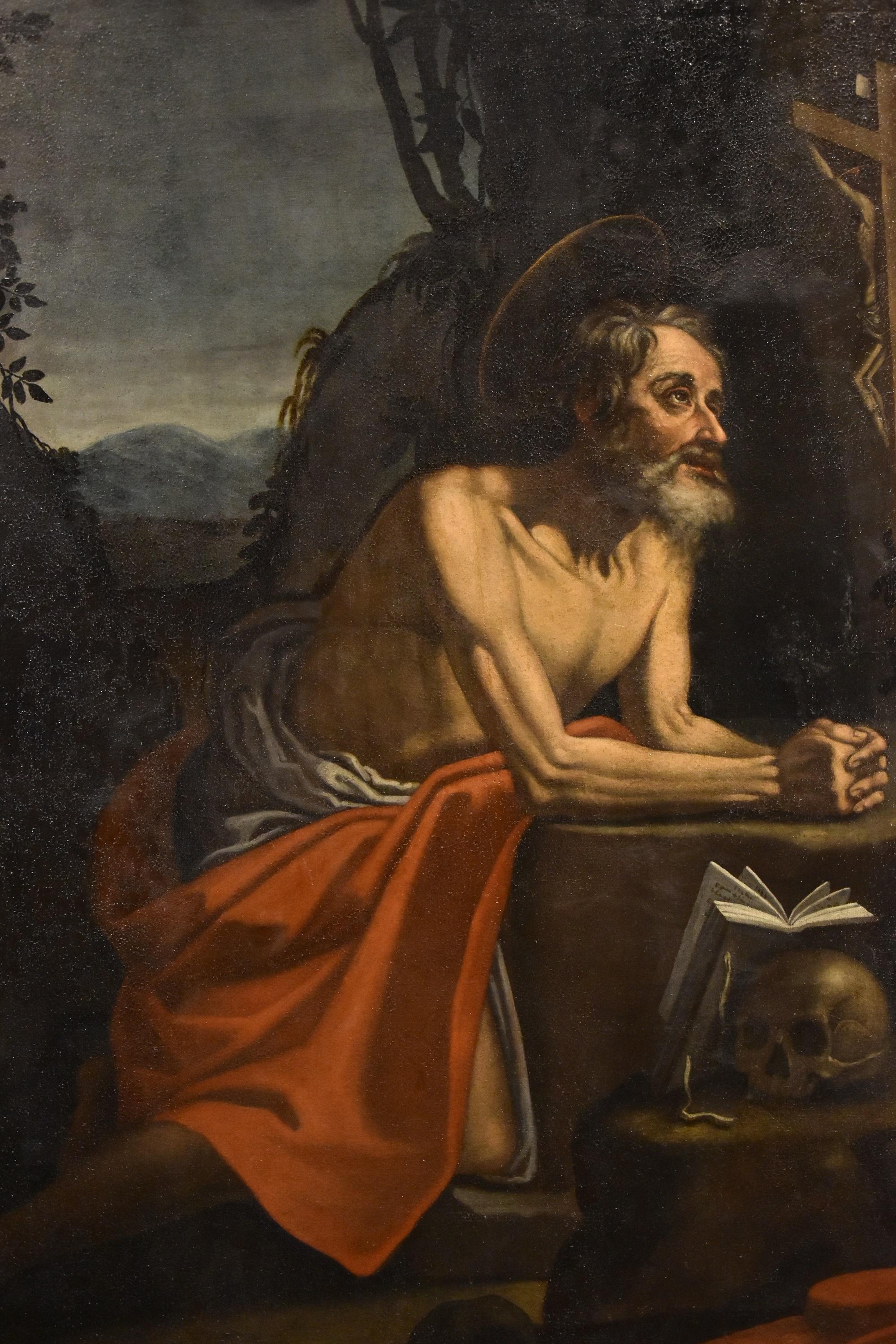 Saint Jerome De Somer Paint Oil on canvas 17th Century Old master Flemish Art For Sale 7