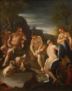 Judgment Of Paris Malinconico Paint 17/18th Century Oil on canvas Old master Art