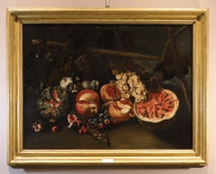 Naturaleza muerta con frutas, de Pace Paint, siglo XVII, óleo sobre lienzo, maestro antiguo de la escuela romana