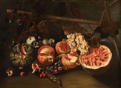 Naturaleza muerta con frutas, de Pace Paint, siglo XVII, óleo sobre lienzo, maestro antiguo de la escuela romana