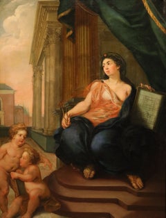 Allegory Architecture Van Thulden Paint 17th Century Oil on canvas Old master