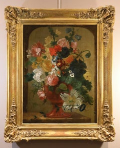Nature morte aux fleurs, Van Huysum, XVIIIe siècle, huile sur toile, maître flamand ancien
