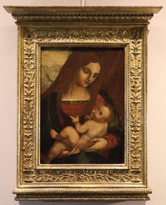 Madonna mit Kind, Leonardo, 16. Jahrhundert, Öl auf Leinwand, Alte Meister, Religiös
