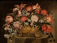 Still-life Flower 17th Century Paint Oil on canvas Old master Italian school