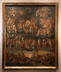 «El Juicio Final», de Miguel Ángel. Pintura del siglo XVII. Óleo sobre lienzo. Maestros antiguos. Arte italiano.