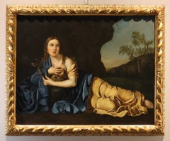 Mary Magdalene Tiarini Paint 17th Century Oil on canvas Old master Portrait Art