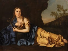 Mary Magdalene Tiarini Paint 17th Century Oil on canvas Old master Portrait Art