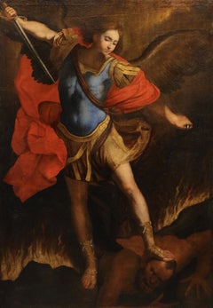 St. Michael Archangel Guido Reni Paint 17th Century Oil on canvas Old master Art