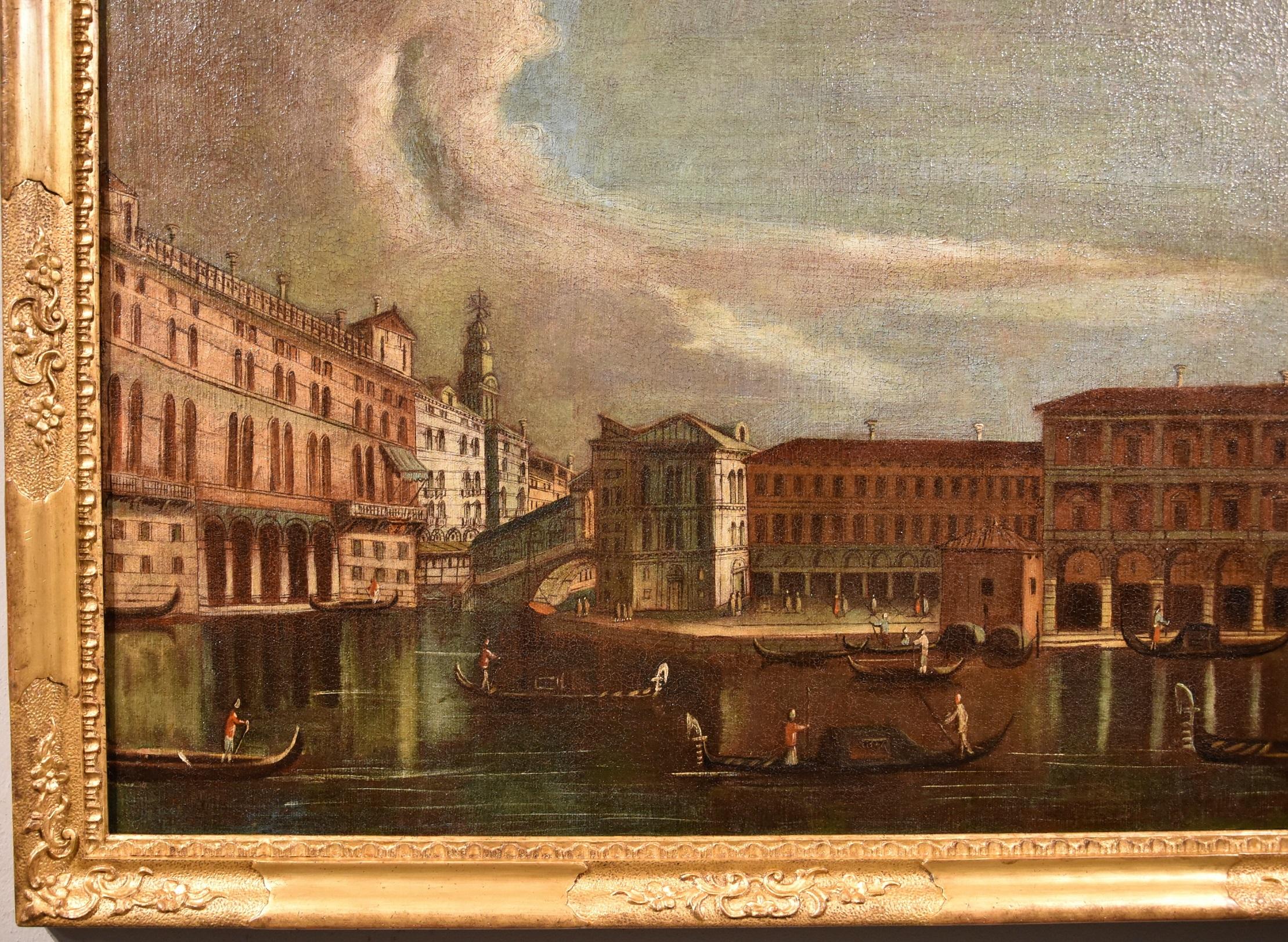 Tironi Venice Grand Canal Landscape Paint Oil on canvas Old master 18th Century 1