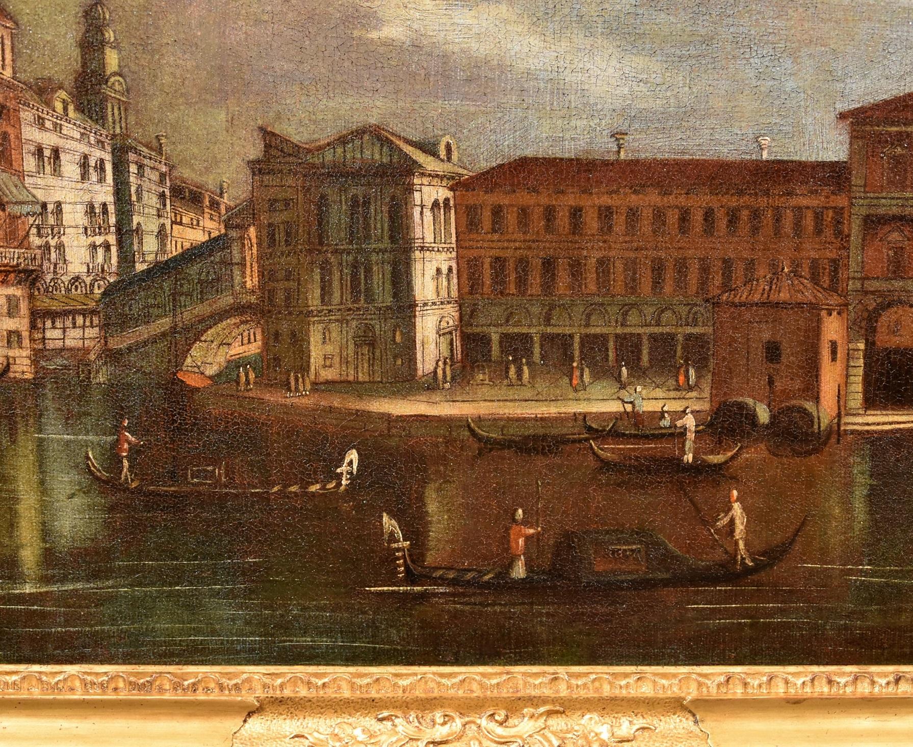 Tironi Venice Grand Canal Landscape Paint Oil on canvas Old master 18th Century 2