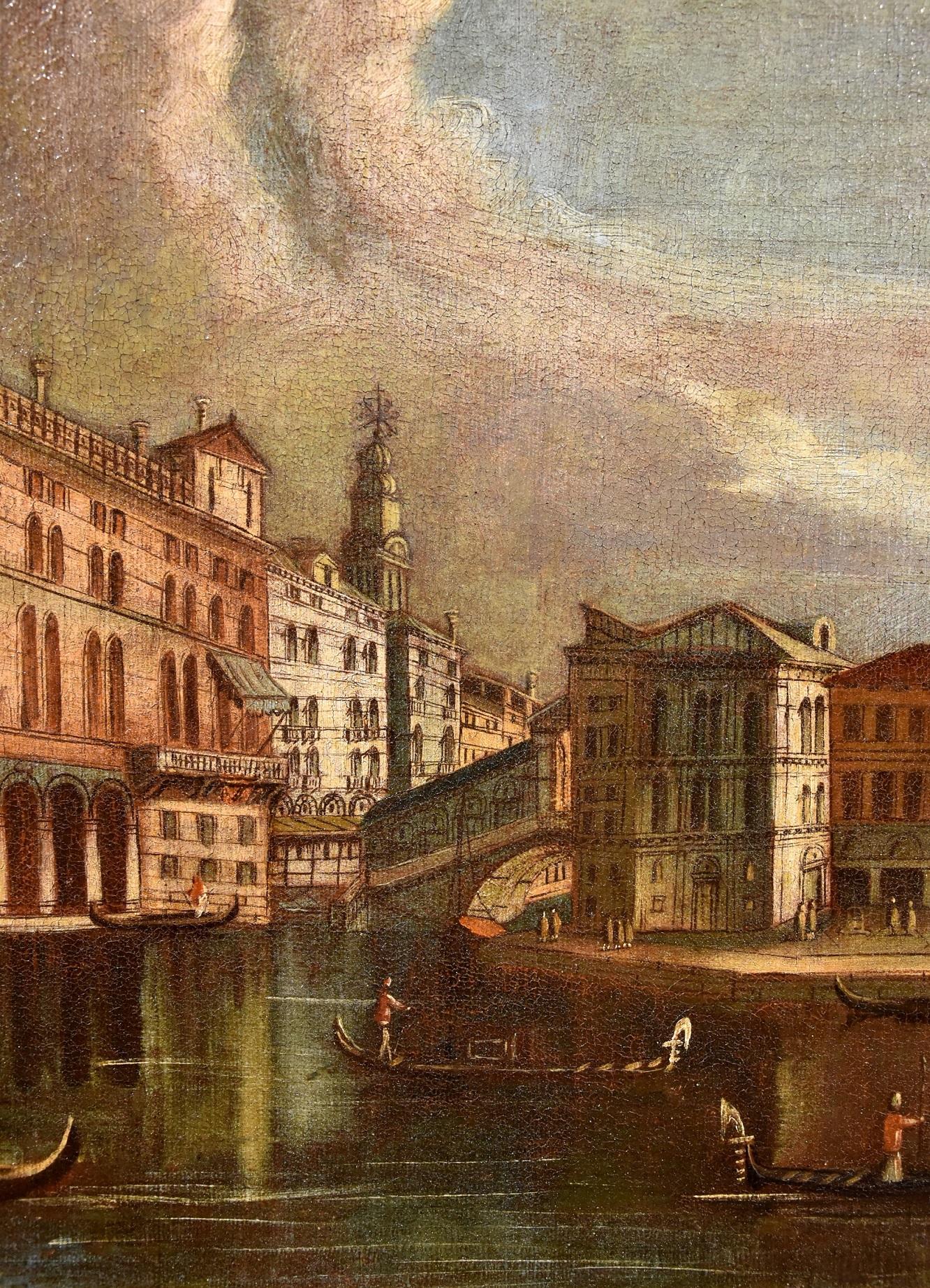 Tironi Venice Grand Canal Landscape Paint Oil on canvas Old master 18th Century 3