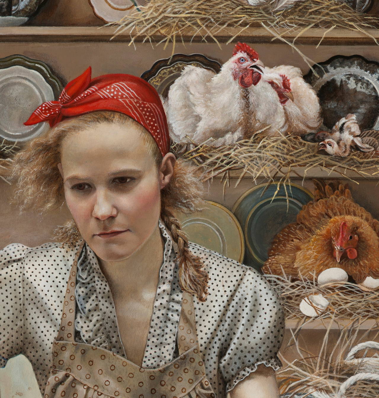 Pecking Order - Print by Andrea Kowch