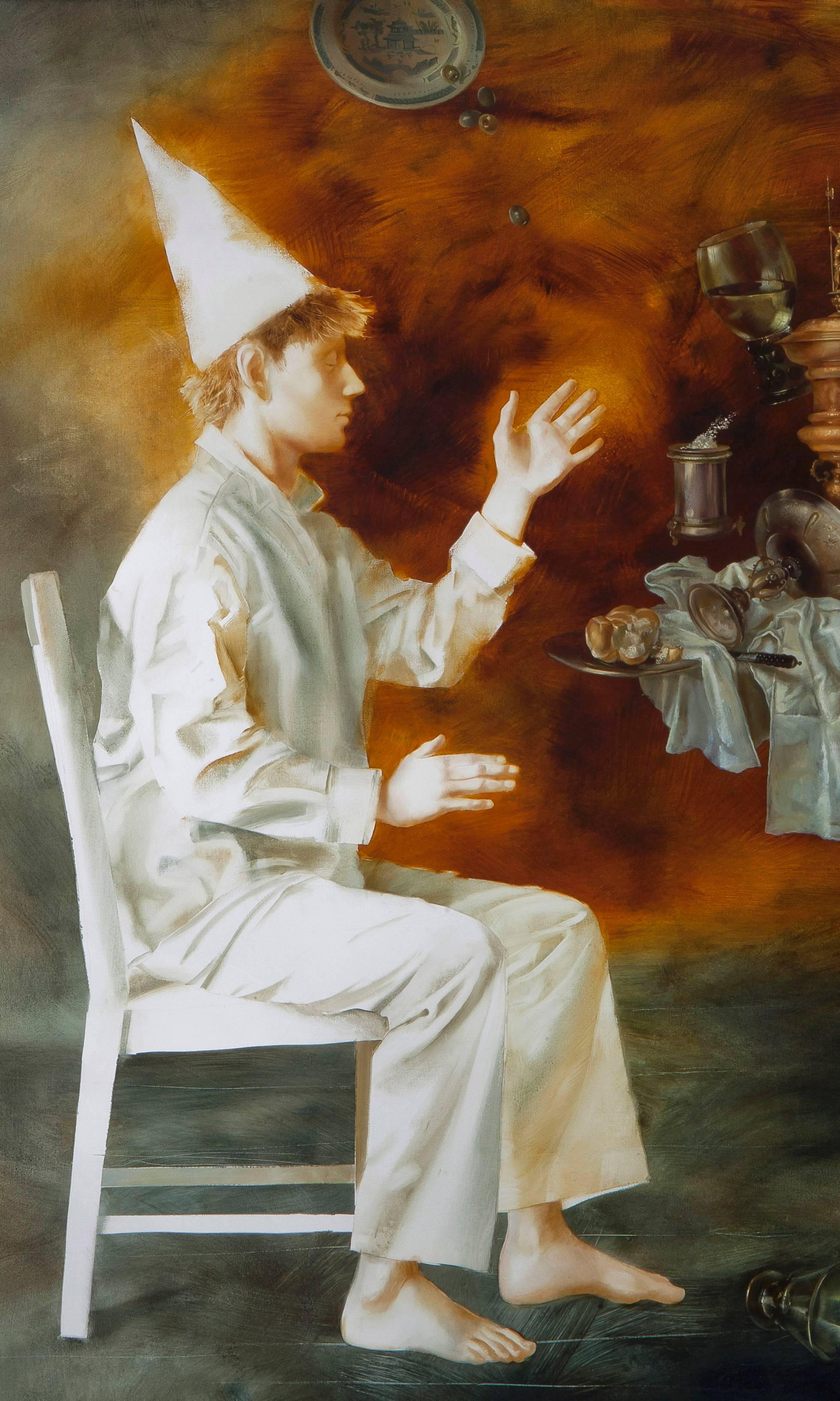 Flying Saucers - Surrealist Painting by Igor + Marina