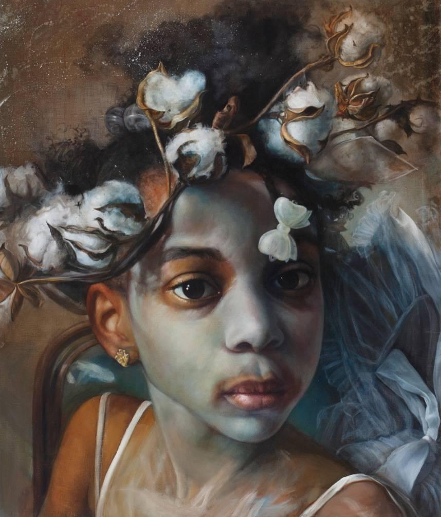 Margaret Bowland Portrait Painting - Flower GIrl Series, Small Dancer