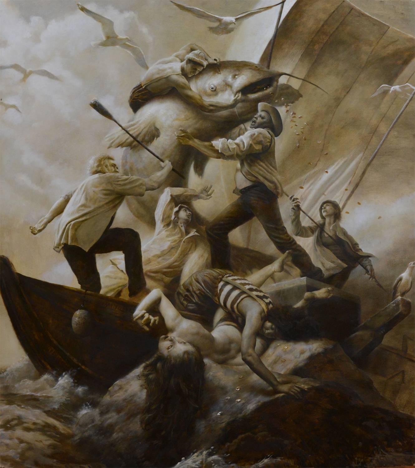 Taming Leviathan - Painting by Adam Miller