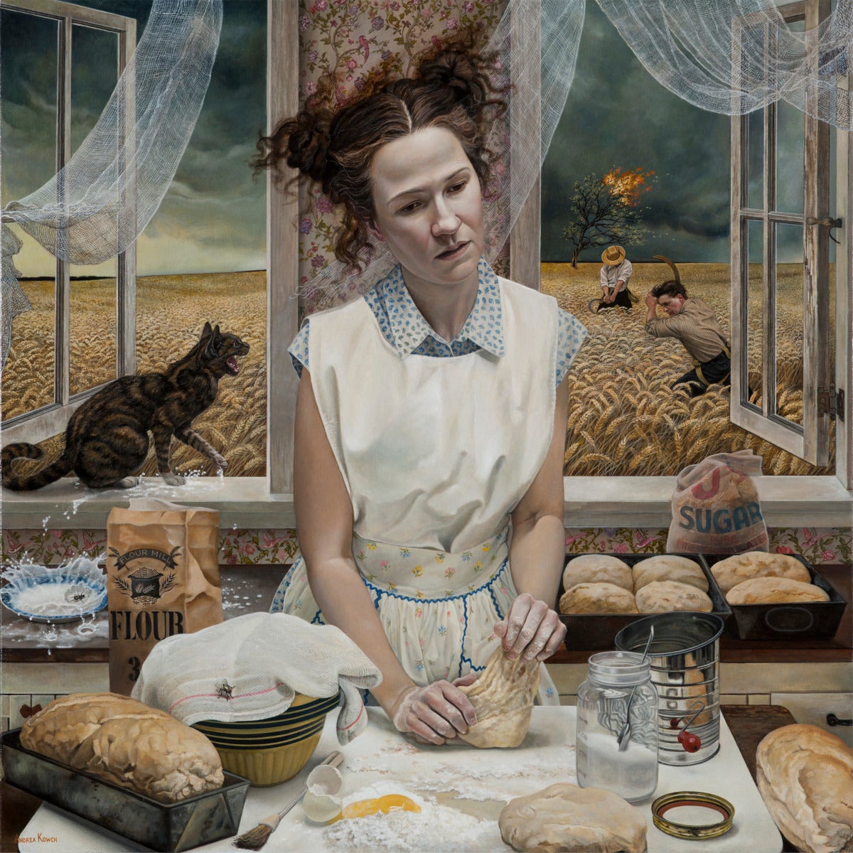 Andrea Kowch Figurative Print - In the Distance  Limited Edition Hand Signed Print