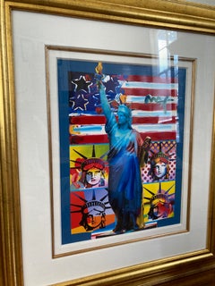 Peter Max “Patriotic Series: Full Liberty” Hand-Painted Mixed Media, 2007