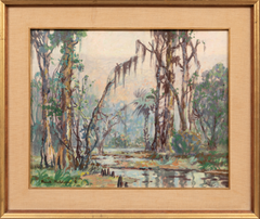 Knute Heldner, Louisiana Swamp Landscape, Original Oil Painting, New Orleans