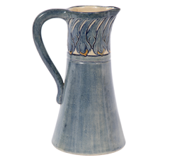 Jarra de cerámica artística con esmalte brillante de Newcomb College, 1908, Joseph Meyer y May Dunn