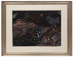 Sarah Albritton Louisiana Modernist “The Crucifixion”, Large Mixed Media, 1996