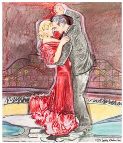 Larry Rivers "Fred and Ginger", 1999 – Signed Hand-Colored Pop Art Lithograph