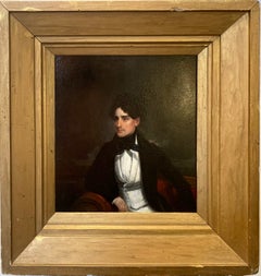 Superb American Portrait of Young Gentleman, circa 1835–1840, Oil on Canvas