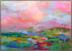 Passion in Pink: Contemporary Abstract Landscape Painting
