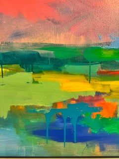 Passion in Pink: Contemporary Abstract Landscape Painting