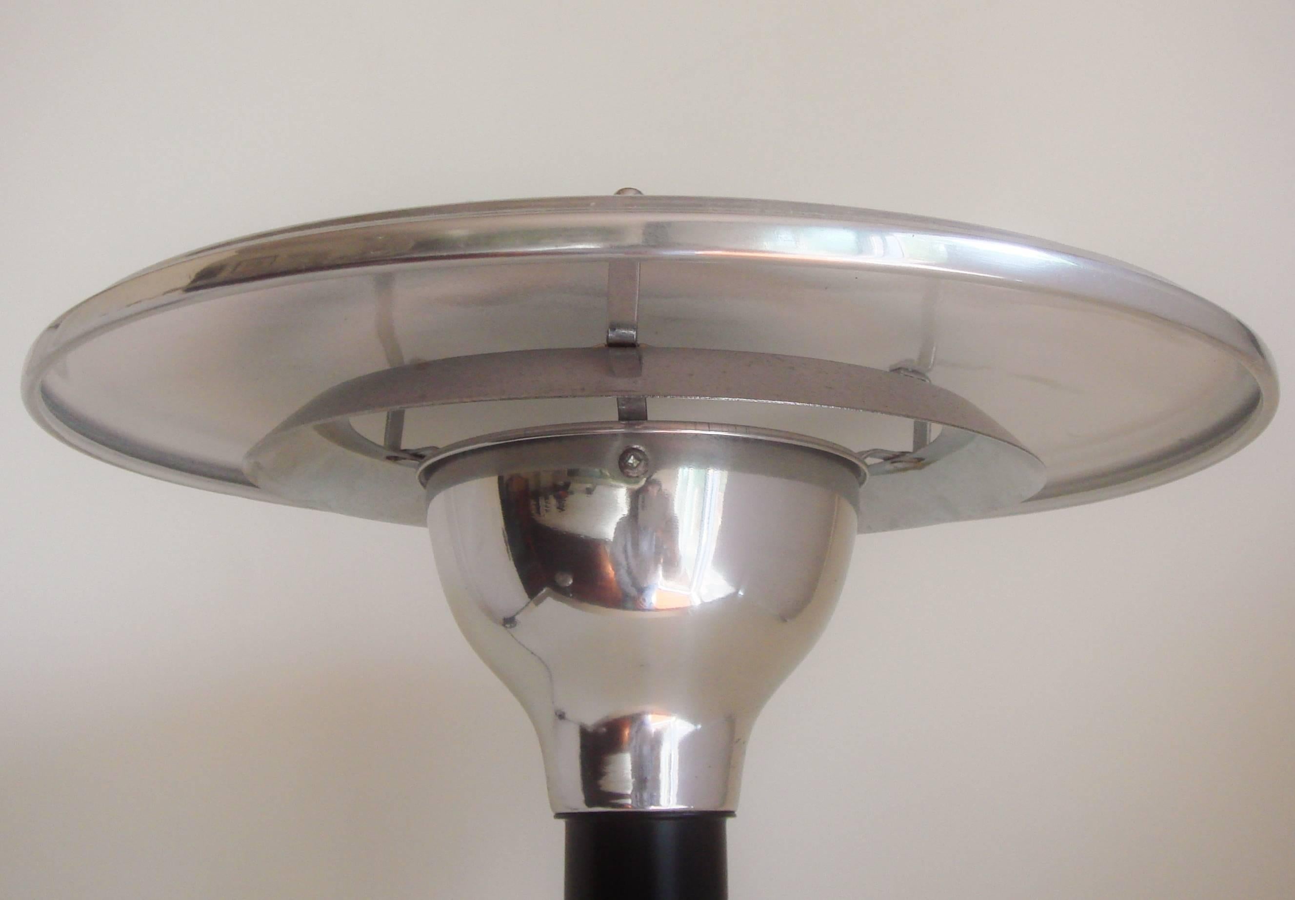 Mid-20th Century Pair of American Art Deco Chrome and Black Restored M.G. Wheeler Sight lights