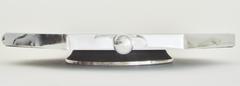 Pair of Art Deco Chrome Framed Hexagonal Mirrored Lazy Susan Display Trays.