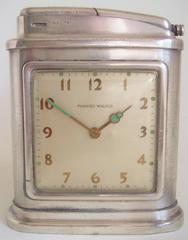 American Streamline Modern Automatic Clock and Table Lighter by Phinney-Walker