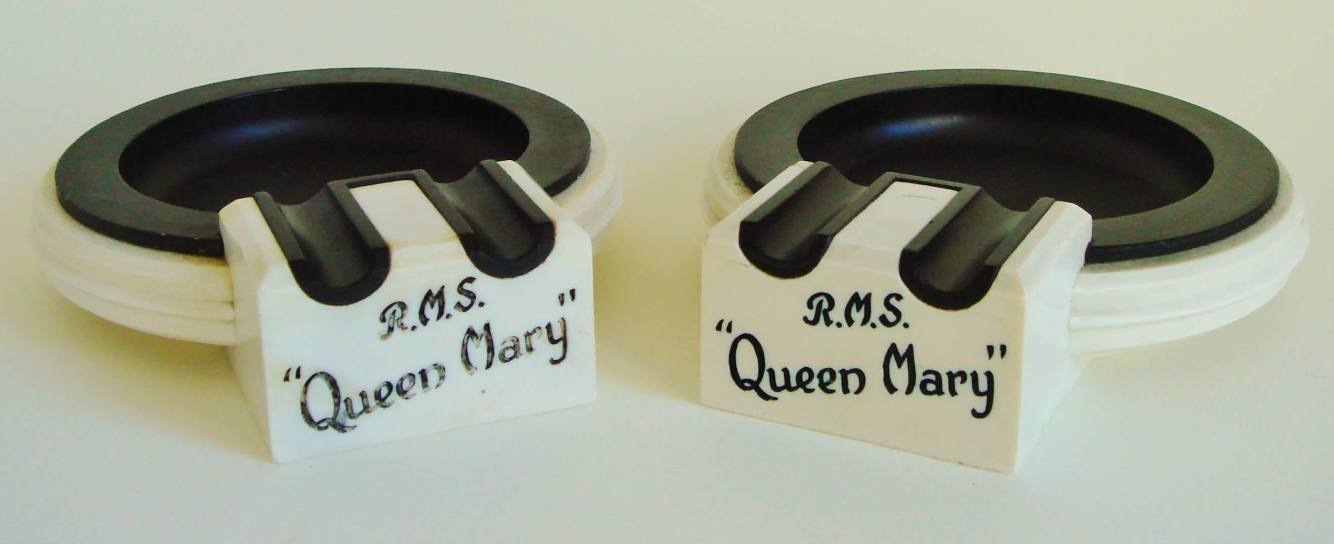 Rare Pair of Art Deco Queen Mary 