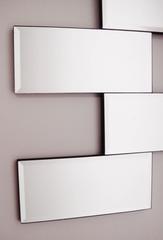 American 1970s Modern 11-Panel Honeycomb Beveled Mirrored Wall Decoration