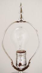 American Art Deco Chrome Table Lamp with Integral Photo Frame by Rubal Lighting.