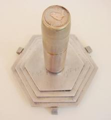 English Art Deco Trench Art, Bronze, Aluminum and Nickeled Brass Table Lighter