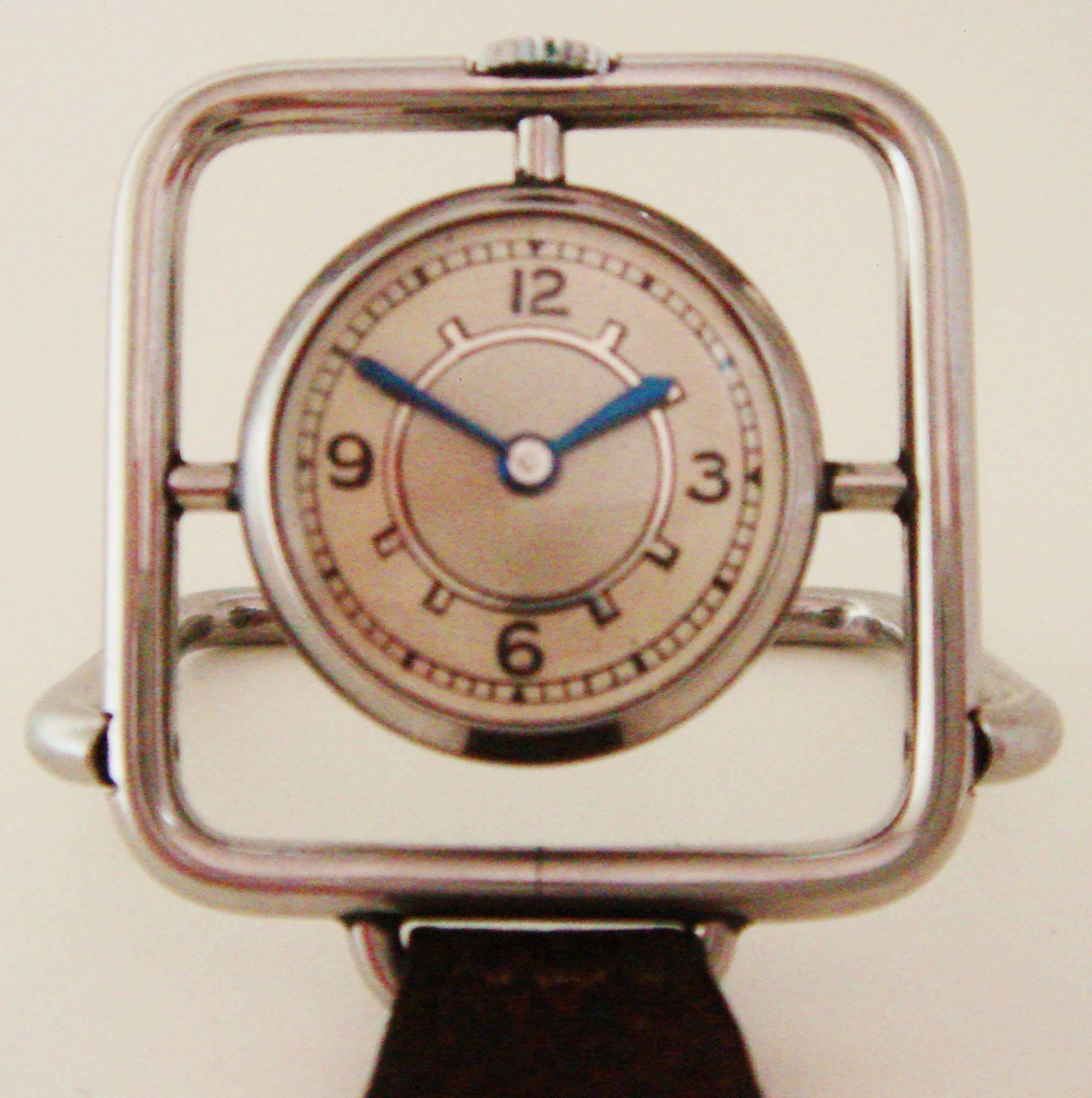 Rare Swiss Art Deco Pocket/Table, Encapsulated/Hermetic Watch In Excellent Condition In Port Hope, ON