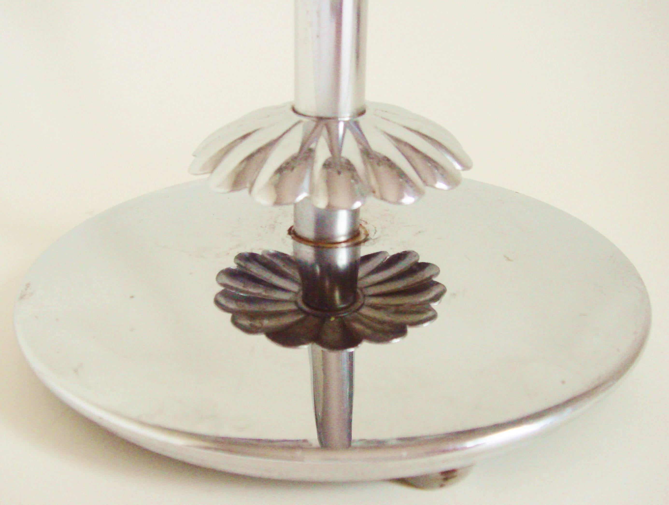 Pair of American Art Deco Chrome Diana Candleholders by Harry Laylon for Chase In Excellent Condition For Sale In Port Hope, ON