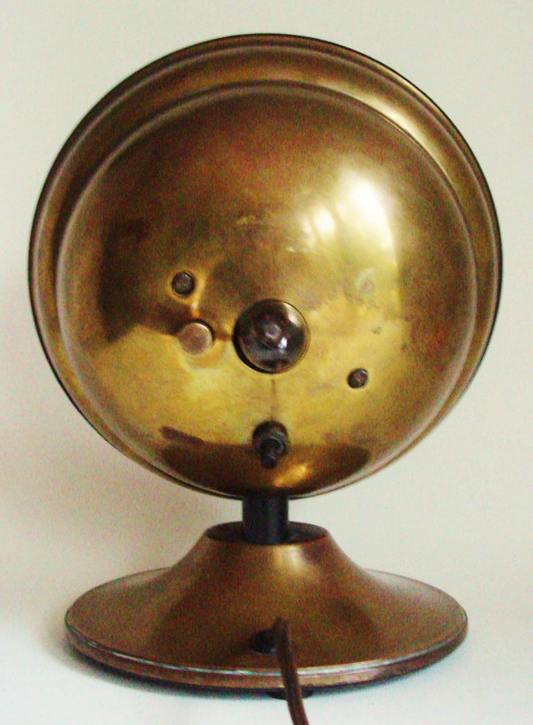 English Art Deco Brass R.A.F. Roundel or Target Illuminated Electric