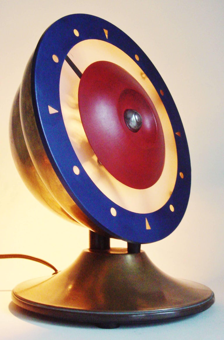 English Art Deco Brass R.A.F. Roundel or Target Illuminated Electric