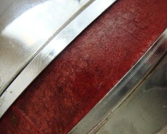 Rare American Art Deco Chrome, Black and Red Saturn Lamp with Star Pierced Shade