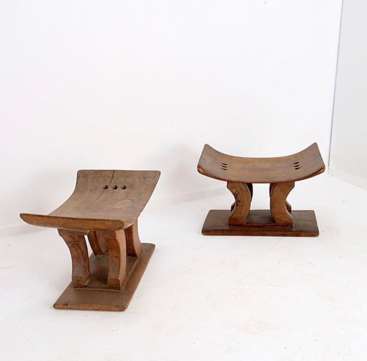 Pair of African Ashanti stools 1