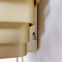 Pair of gold-colored aluminum wall lamps by Jules Wabbes - 2 pairs available (1)