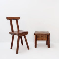 Mid-Century Rustic solid wood nightstands or side table