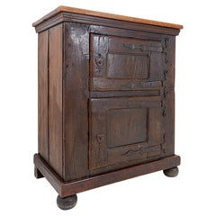 Small rustic solid wood Rustic Buffet - 2 doors and bun feet.