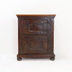 Small rustic solid wood Rustic Buffet - 2 doors and bun feet.