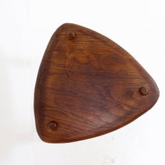 Rustic tripod stool with a triangular seat , 1960s