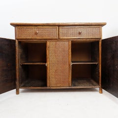 Mid-century bamboo and cane Buffet - sideboard - 1960s