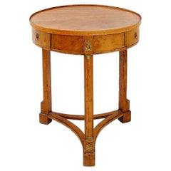 19th-century Empire-style guéridon in light-colored wood