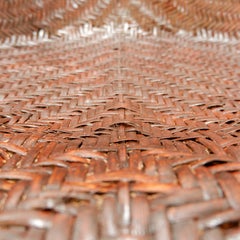 Vintage Mushroom Rattan Pod Easy Lounge Chair, 1970s